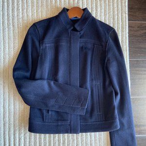 Martin + Osa navy cropped blue wool flannel jacket, Womens size 6, EUC